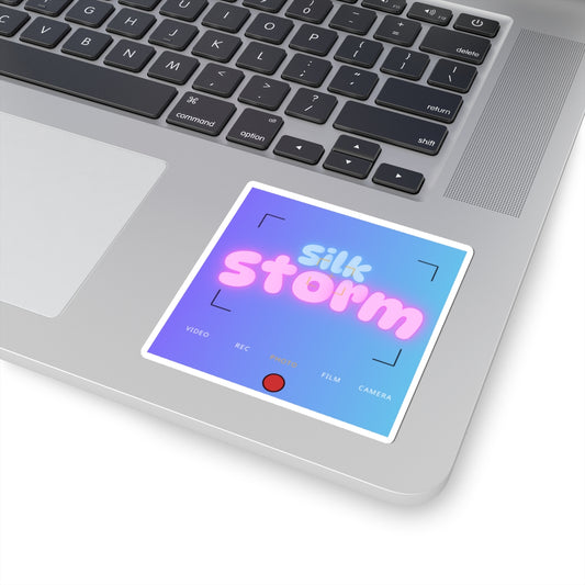 Silk Storm Kiss-Cut Stickers | Fun Retro Aesthetic for Laptop & Phone Decor
