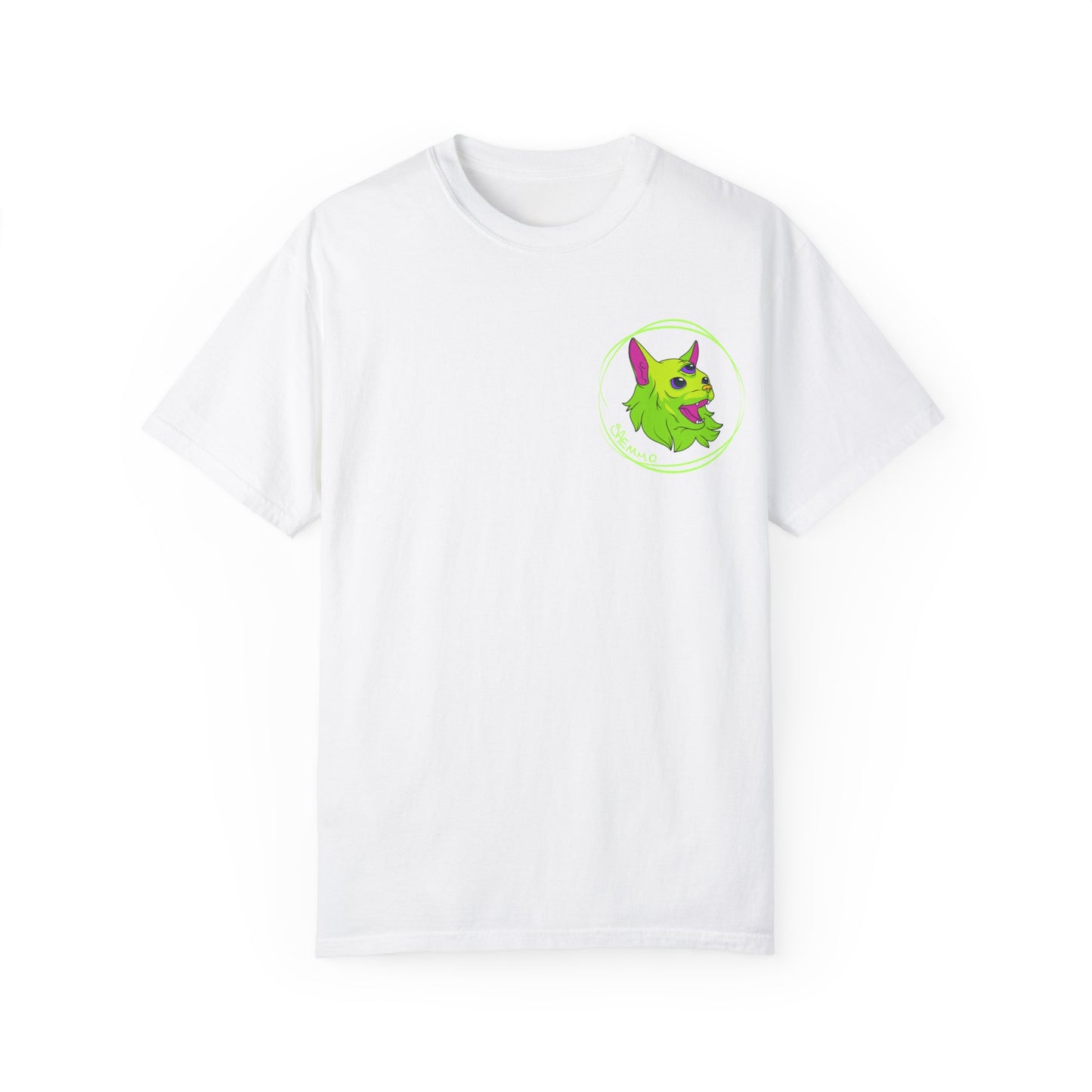 Psychedelic Alien Dog T-Shirt | Unisex Garment-Dyed Tee for Pet Lovers