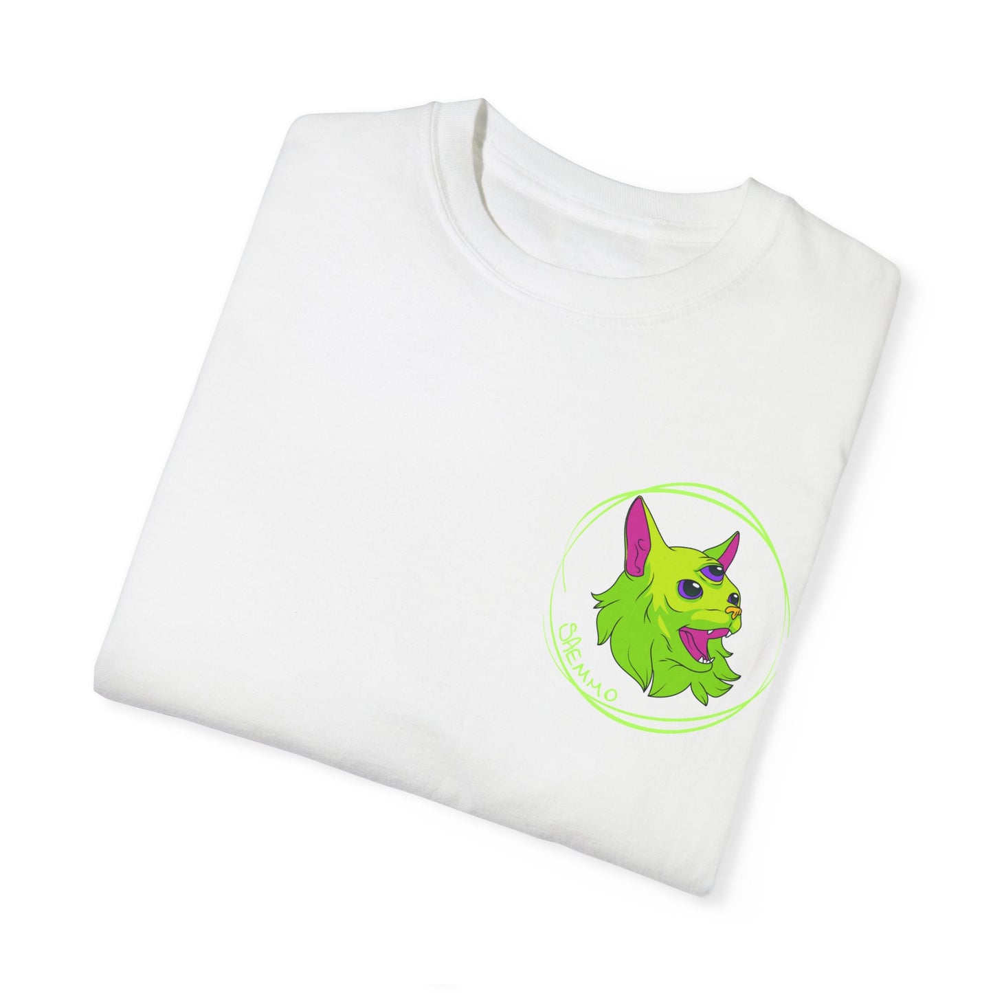 Psychedelic Alien Dog T-Shirt | Unisex Garment-Dyed Tee for Pet Lovers