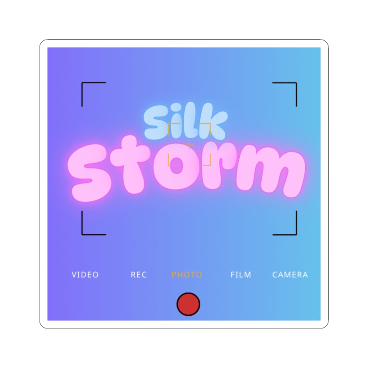 Silk Storm Kiss-Cut Stickers | Fun Retro Aesthetic for Laptop & Phone Decor